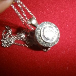GENUINE 1 CT ROSE CUT DIAMOND PENDANT 14K NECKLACE